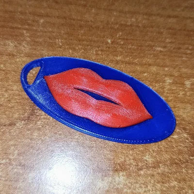 Móc khóa hình đôi môi (Kiss keychain) - Phụ kiện in 3D cá tính