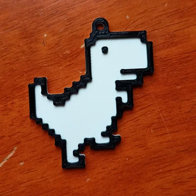 Móc khóa khủng long T-REX pixel art cho fan công nghệ