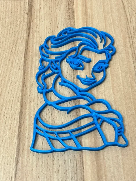 Mô hình trang trí 3D hình Elsa Frozen tối giản - Image 1