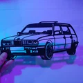 Silhouette BMW E30 touring treo tường - Thumbnail 1