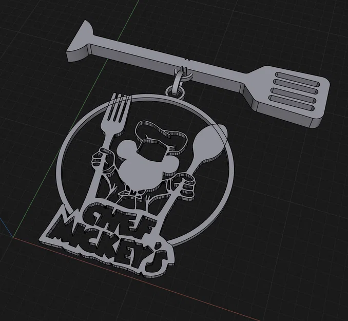 Mô hình trang trí bếp Chef Mickey 3D đáng yêu treo tường - Image 2