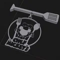 Mô hình trang trí bếp Chef Mickey 3D đáng yêu treo tường - Thumbnail 2