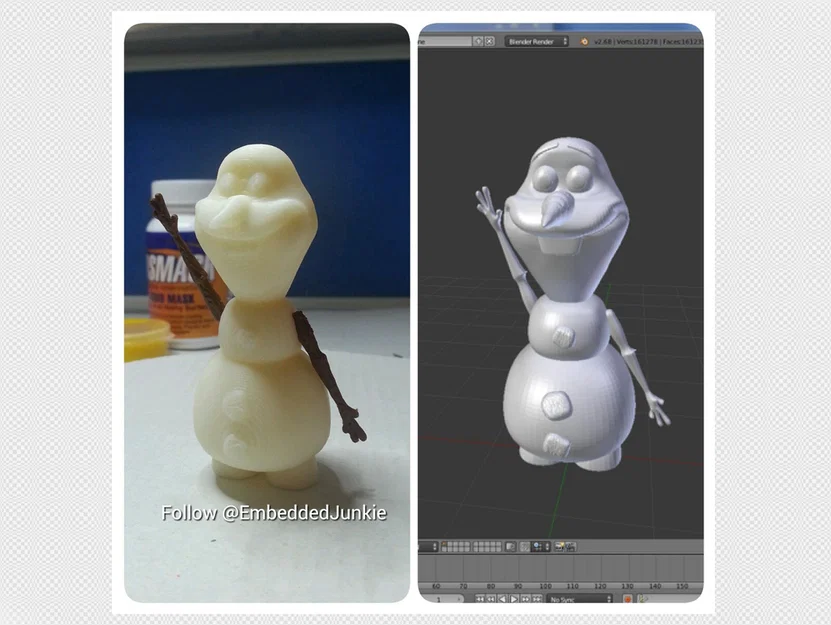 Olaf (Người Tuyết) trong Disney Frozen - Mô hình in 3D - Image 2
