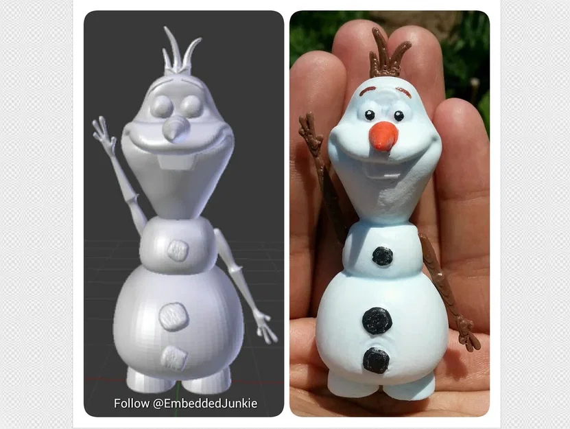 Olaf (Người Tuyết) trong Disney Frozen - Mô hình in 3D - Image 3