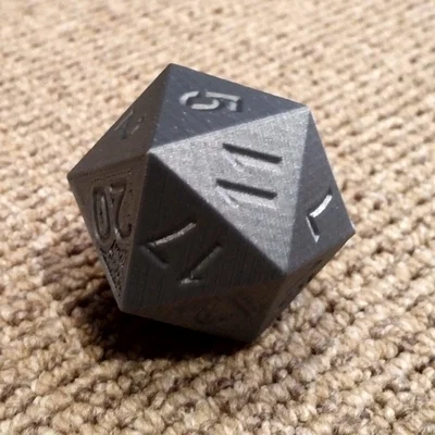 Parametric Easy-Print D20 – D20 tham số hoá dễ in, không cần support
