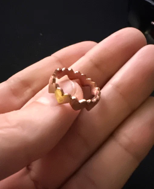 Mẫu nhẫn trái tim (Heart ring) in 3D xinh xắn và dễ thực hiện - Image 1