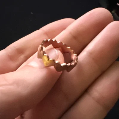 Mẫu nhẫn trái tim (Heart ring) in 3D xinh xắn và dễ thực hiện
