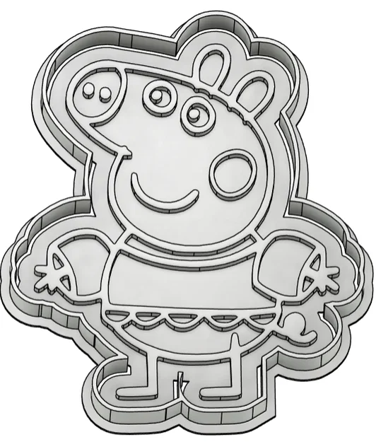 Khuôn Cắt Bánh Quy Hình Peppa Pig 3D Dễ Thương Cho Bé - Image 1