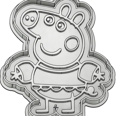 Khuôn Cắt Bánh Quy Hình Peppa Pig 3D Dễ Thương Cho Bé