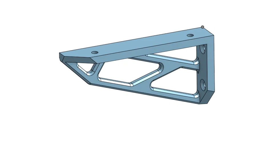 Ke đỡ kệ treo tường 120mm thiết kế tinh tế cho in 3D - Image 1