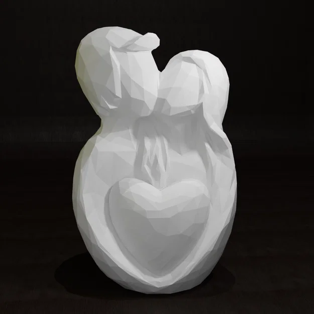 Cặp Đôi Tình Yêu Low Poly (Liebespaar) - in 1 màu & 2 màu - Image 4