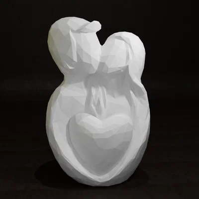 Cặp Đôi Tình Yêu Low Poly (Liebespaar) - in 1 màu & 2 màu