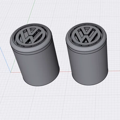 Nắp van lốp xe Volkswagen in 3D - Phụ kiện độc đáo cho xế yêu