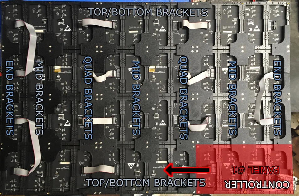 Bracket ghép 4 panel Hub75 pitch 5mm - Image 3
