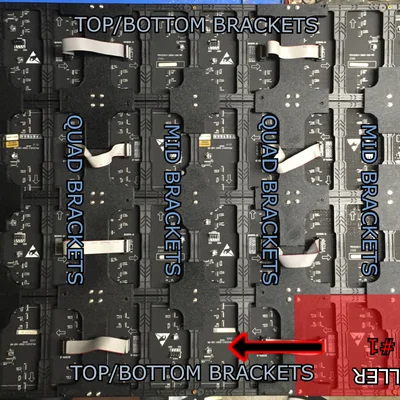 Bracket ghép 4 panel Hub75 pitch 5mm