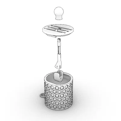 Móc khóa cần số xe (Gearshift Keychain) in 3D độc đáo