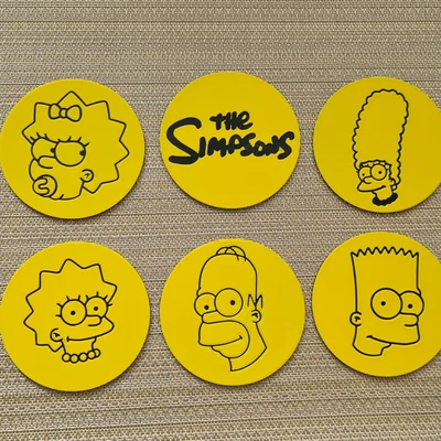 Bộ đế lót ly The Simpsons 3D độc đáo kèm giá đỡ