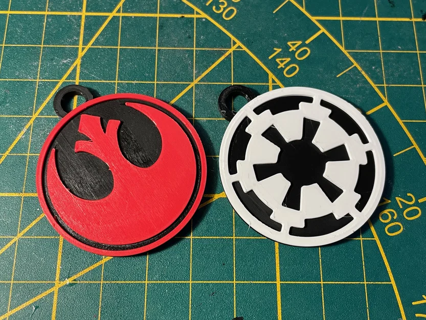 Móc khóa và mặt dây chuyền Star Wars Empire - Rebel in 3D - Image 1