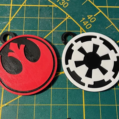 Móc khóa và mặt dây chuyền Star Wars Empire - Rebel in 3D