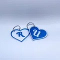 Móc khóa trái tim kèm chữ cái (Heart Keychain with Letter) - Thumbnail 1