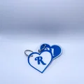 Móc khóa trái tim kèm chữ cái (Heart Keychain with Letter) - Thumbnail 2