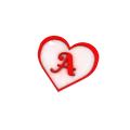 Móc khóa trái tim kèm chữ cái (Heart Keychain with Letter) - Thumbnail 5