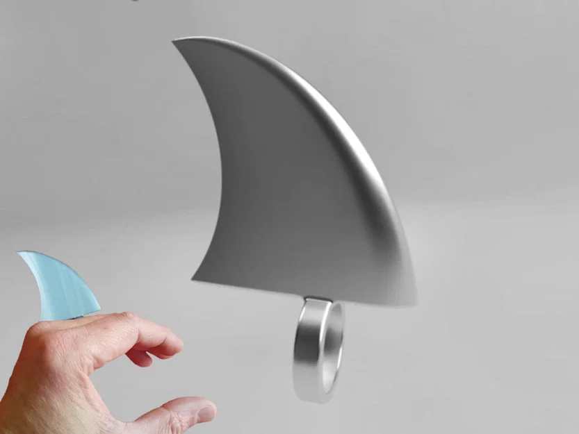 Mẫu nhẫn vây cá mập 3D (Shark Fin Ring) cực chất cho mùa hè - Image 1