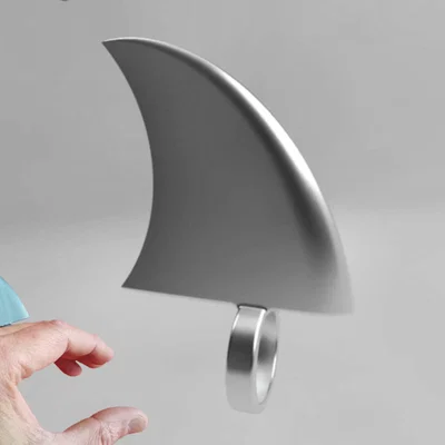 Mẫu nhẫn vây cá mập 3D (Shark Fin Ring) cực chất cho mùa hè