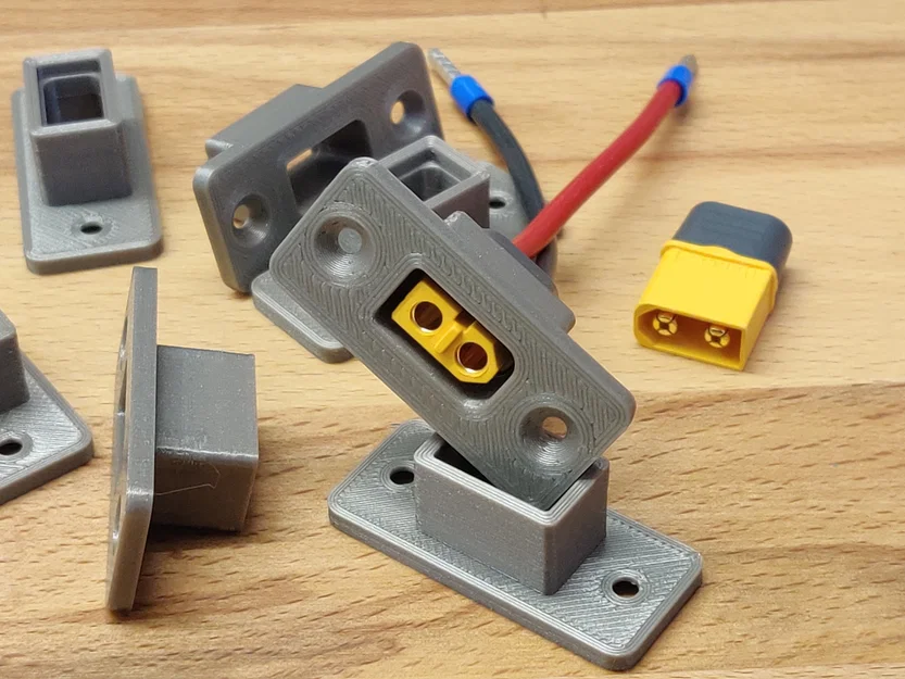 Đế gắn jack nối XT60 (Panel Mount) in 3D chắc chắn, chuyên nghiệp - Image 1