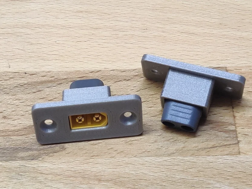 Đế gắn jack nối XT60 (Panel Mount) in 3D chắc chắn, chuyên nghiệp - Image 3