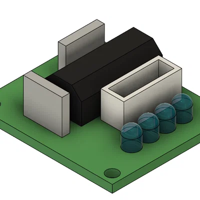 Mô hình 3D bảng điều khiển động cơ bước ULN2003 Driver (file .step)