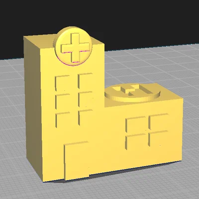 Mô hình bệnh viện thu nhỏ in 3D cho sa bàn đô thị