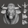 Đầu Bò (Bull) treo tường - Thumbnail 3