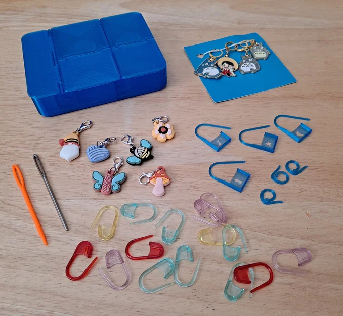 Hộp đựng Stitch Marker có ngăn chia và nắp bấm rời - Image 3