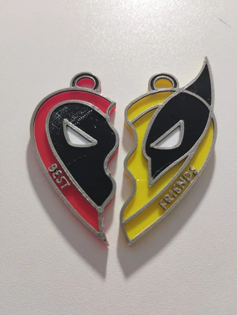Mặt dây chuyền Deadpool & Wolverine (Best Friends) in 3D - Image 1