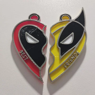 Mặt dây chuyền Deadpool & Wolverine (Best Friends) in 3D