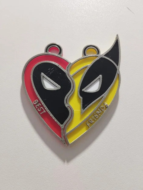 Mặt dây chuyền Deadpool & Wolverine (Best Friends) in 3D - Image 3