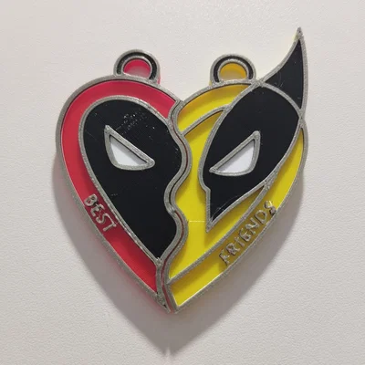Mặt dây chuyền Deadpool & Wolverine (Best Friends) in 3D