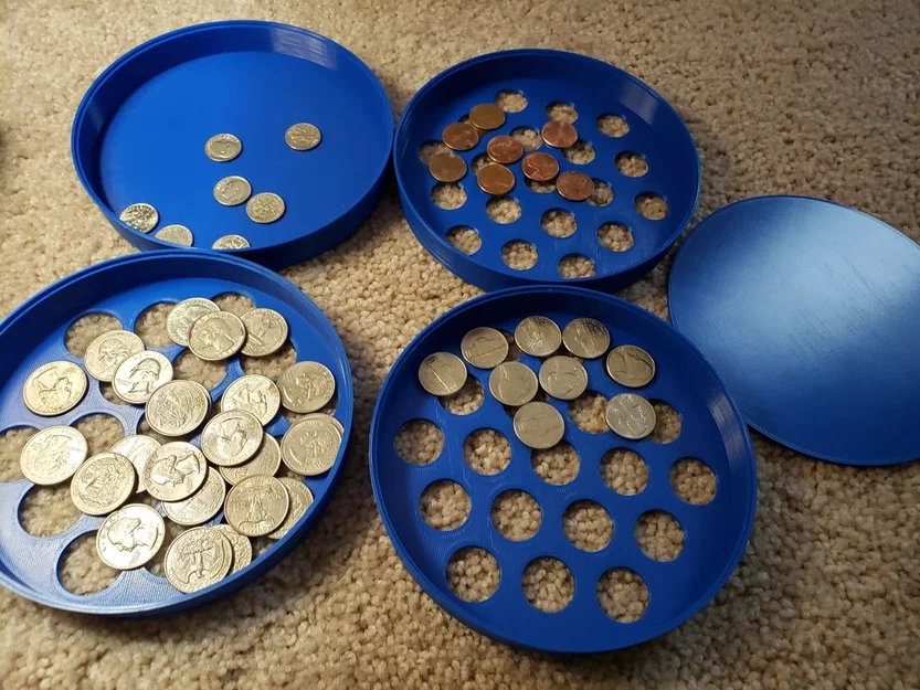 Bộ khay phân loại tiền xu 3D (Coin Sorter) tiện lợi, dễ dàng sử dụng - Image 1