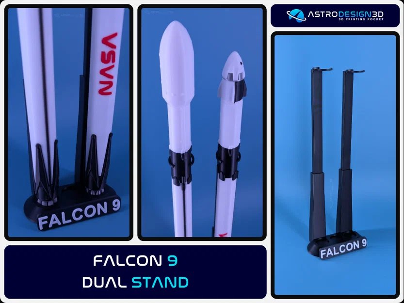Falcon 9 Dual Stand – Đế đôi cho Falcon 9 & Crew Dragon - Image 1