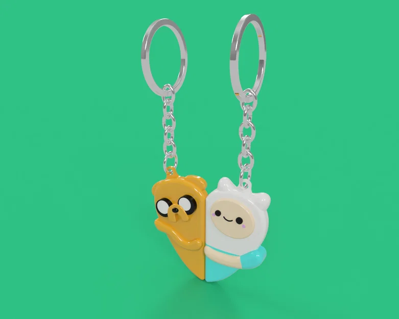 Móc khóa đôi Finn and Jake - Quà tặng 3D độc đáo cho bạn thân - Image 3