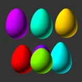 Bộ sưu tập mô hình trứng Phục sinh (Easter Eggs) trang trí 3D - Thumbnail 3