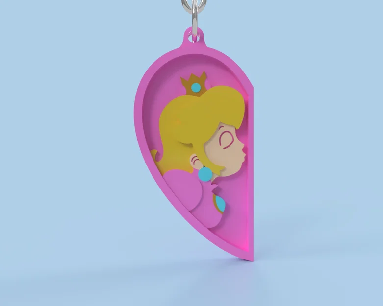 Móc khóa đôi Mario và Peach - Quà tặng lãng mạn cho cặp đôi - Image 2