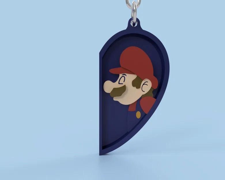 Móc khóa đôi Mario và Peach - Quà tặng lãng mạn cho cặp đôi - Image 4