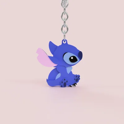 Móc khóa đôi Stitch và Angel in 3D siêu dễ thương cho cặp đôi