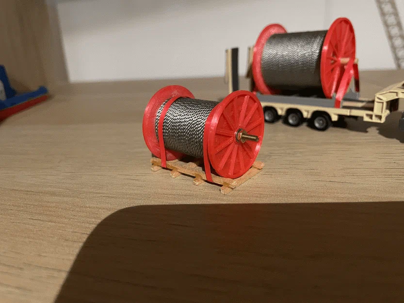 Mô hình cuộn cáp 1/87 đường kính 30mm cho xe mô hình - Image 1