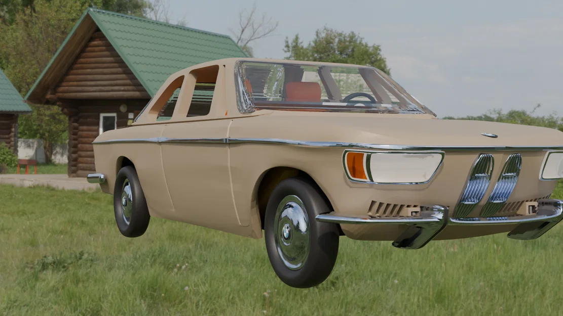 BMW 1967 2000cs – Mô hình xe 3D để in và lắp ráp - Image 8