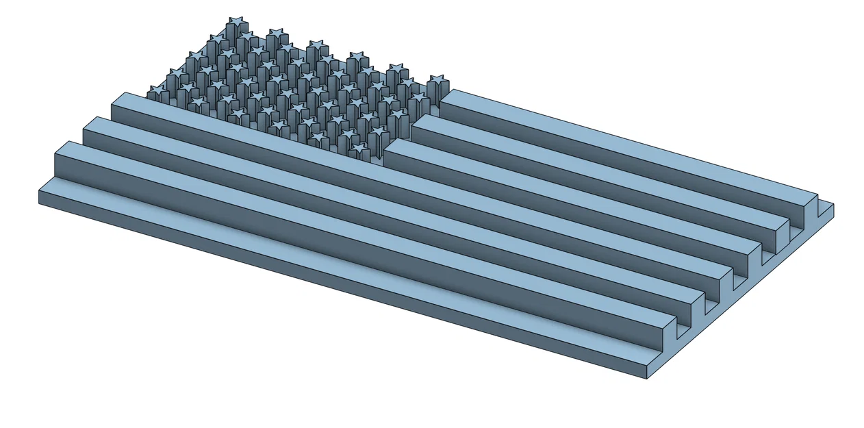 Mô hình 3D lá cờ Mỹ (USA Flag) trang trí bàn làm việc cực chất - Image 1