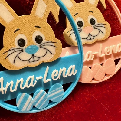Thẻ quà Easter Bunny khắc tên theo yêu cầu
