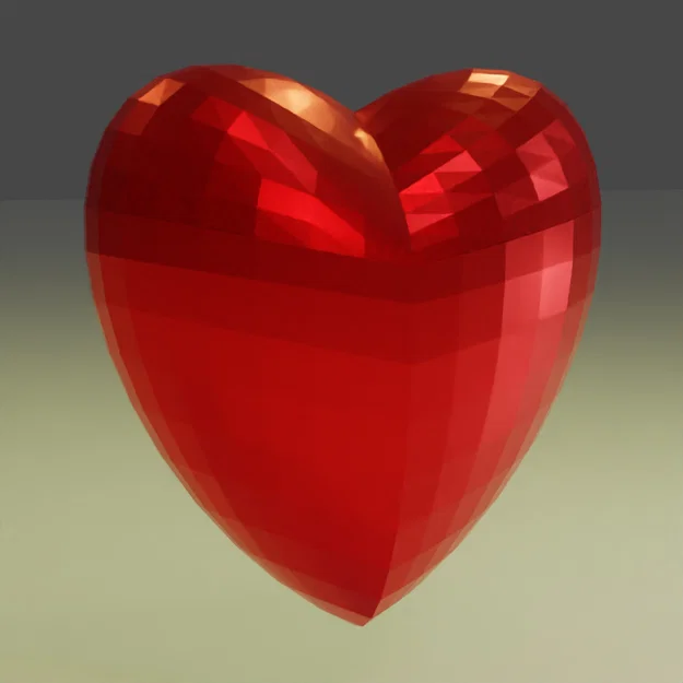 Bộ sưu tập 13 mẫu Trái tim Valentine (Basic/Smoothed/LowPoly/Wireframe/Voronoi) - Image 5
